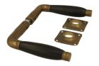 Béquilles de porte laiton patiné bois d'ébène (1926)
