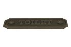 Plaque de porte en fer rectangulaire “Toilet” 115x36 mm