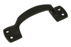 Poignée de tirage 77 mm laiton noir peinture électrostatique