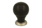 Kastknop ebbenhout met matnikkel 25mm H39mm