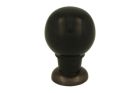 Bouton de meuble bakélite laiton patiné 25 mm H39 mm