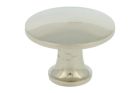 Bouton de meuble laiton nickelé petit Ø 23 mm H16 mm