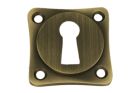 Rosace carrée de clé laiton patiné "Tonmodel 400 série"