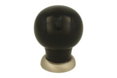 Kastknop bakeliet met matnikkel 39mm H48mm rozetmaat 29mm.