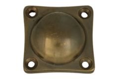 Afdekrozet messing verouderd 37x37mm, hoogte 14mm