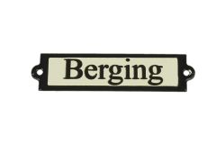Geëmailleerd deurbordje "Berging"