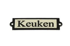 Geëmailleerd deurbordje "Keuken"