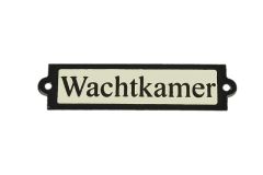 Geëmailleerd deurbordje "Wachtkamer"