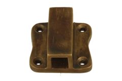 Geleider deurespagnolet messing verouderd