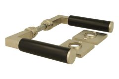 Deurklink "Bauhaus" matnikkel ebbenhout