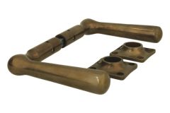 Deurklink messing verouderd stel (1916)