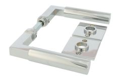 Deurklink "Bauhaus" stel chrome