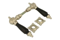 Deurklink kasteel matnikkel ebbenhout stel