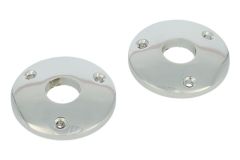 Rosace ronde en chromé,diamètre du trou 15 mm (paire)