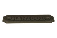 IJzer deurplaatje "Kantoor" rechthoekig 115x36mm