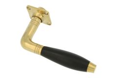 1/2 poignée de porte laiton poli bois d'ébène (1930)