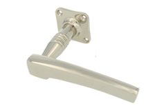 1/2 ensemble de poignée de porte Droit laiton nickelé (1895)