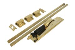 Espagnoletsluiting ongelakt messing hoorn (1890)