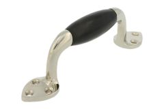 Handgreep 145mm messing vernikkeld bakeliet