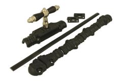 Kruk espagnolet deur gietijzer vernikkeld ebbenhout (1890)