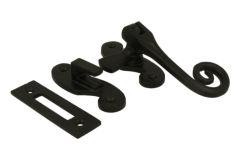 Loquet de fenêtre à battants en fonte noire avec boucle