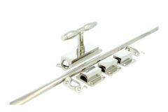 Krukespagnolet raam messing vernikkeld (1930-1932)