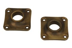 Rosace laiton patiné Ø diamètre 15 mm (paire)
