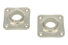 Rosace laiton nickelé Ø diamètre 15 mm (paire)