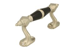 Handgreep 145mm sierlijk verkropt matnikkel bakeliet