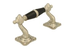 Handgreep 130mm sierlijk model verkropt matnikkel bakeliet