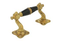 Handgreep 130mm sierlijk model verkropt ongelakt messing