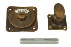 Libre-Occupé toiletstift messing verouderd