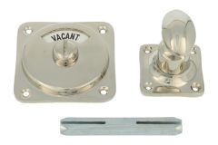 Vacant-Engaged toiletstift messing vernikkeld