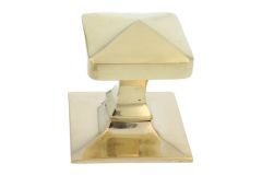 Voordeurknop ongelakt messing (1926)