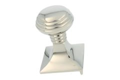 Voordeurknop messing vernikkeld. Schroef vanaf binnenzijde