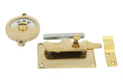 Vrij-bezet ongelakt messing 92x52mm