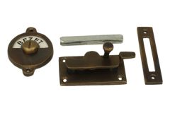 Vrij-bezet slot messing verouderd 70×39mm