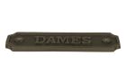 Plaque de porte en fer rectangulaire “Dames” 115x36 mm